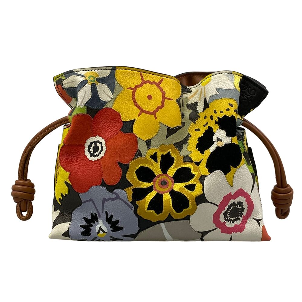 Loewe Flamenco Clutch Mini Clutch Bag A643FC2X01 Black Yellow Multi